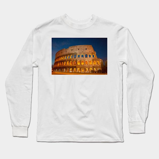 Colesseum at Sunrise Long Sleeve T-Shirt by BrianPShaw